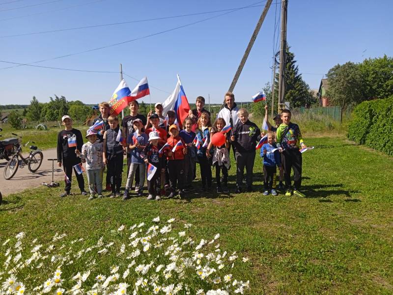 &quot;МЫ ВМЕСТЕ - РОССИЯ&quot; акция, с. Лужны. Велопробег..